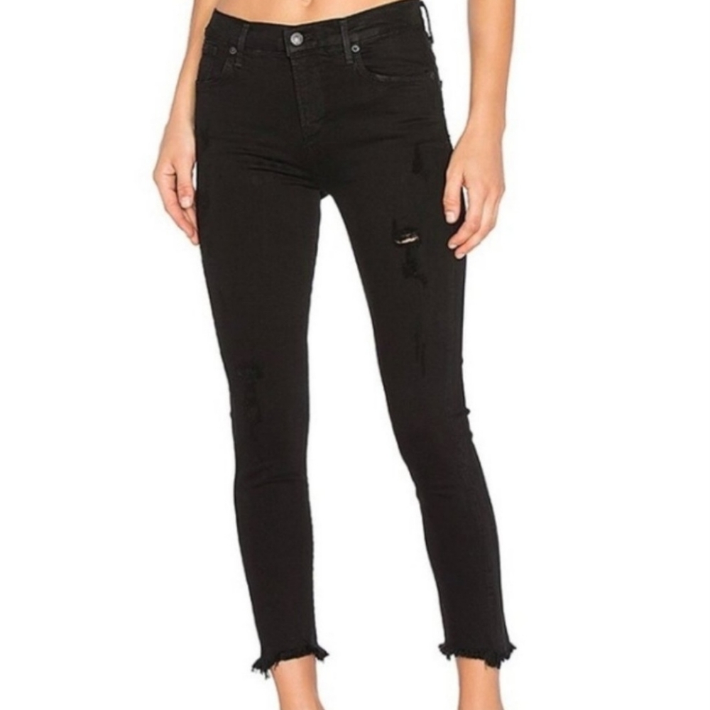 Agolde Sophie Ankle Skinny Jean - Black